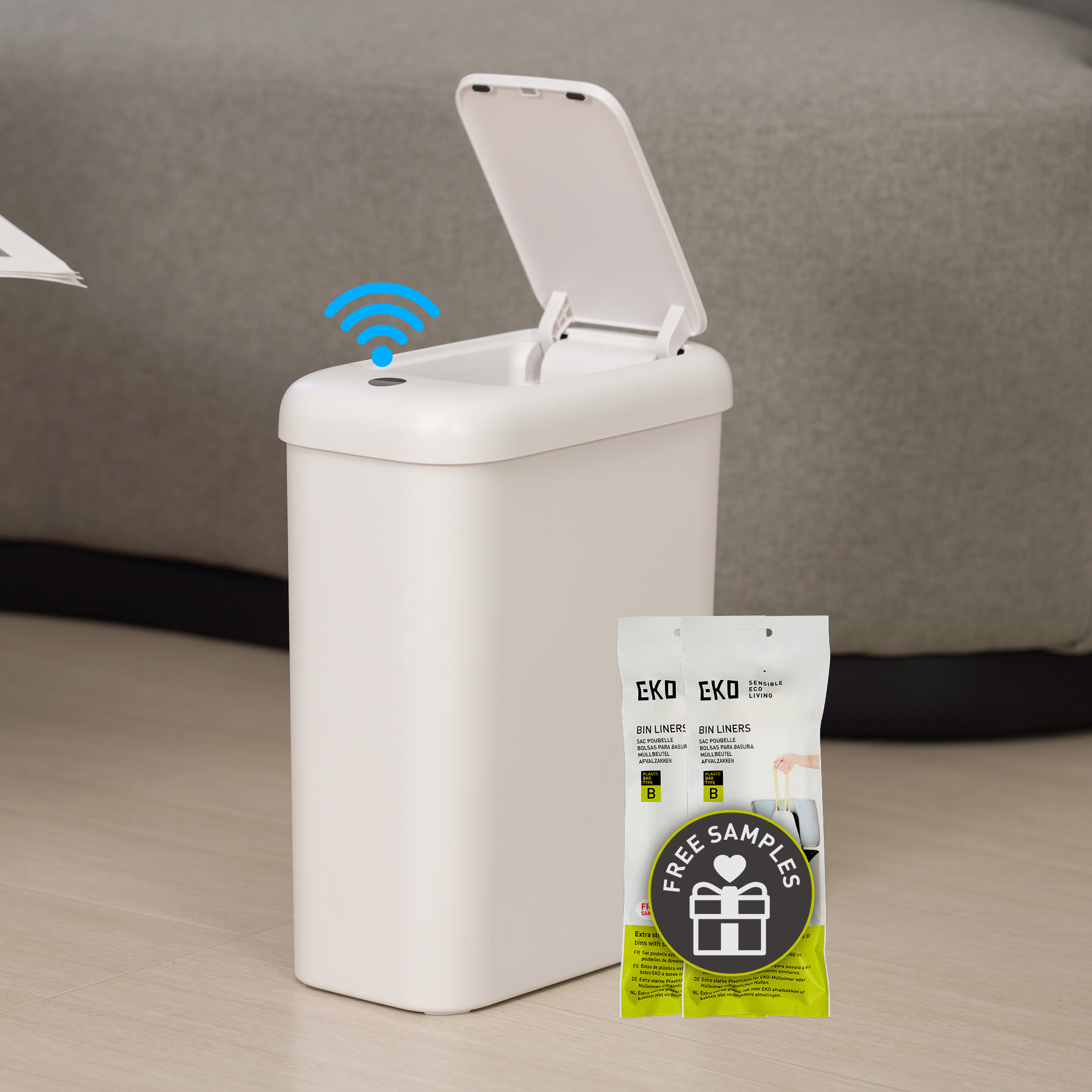EKO Automatic Bathroom Motion Sensor Dustbin EK6164P #EKO #EK6164#sensorbin#smartbin