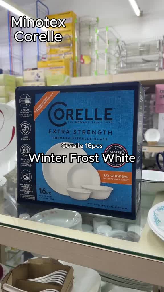 🌟 Dapatkan Set Pinggan Corelle 16pcs White Winter Frost! ❄️ Pinggan ringgan, minimalistik dan sangat tahan lasak! 🍽️ Design putih tulen, elegan dan sesuai untuk segala majlis. 👉 Pilihan terbaik untuk dapur anda!     #corelle #pinggancorelle #mi...