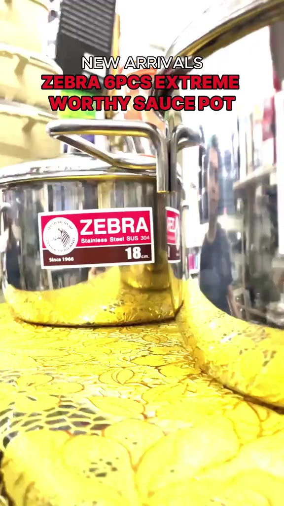 🦓Zebra 6-Piece Stainless Steel Sauce Pot Set – 18cm, 20cm, 22cm (dengan penutup)🔥 💯JENAMA ZEBRA ASLI – Buatan Thailand 🇹🇭 Dipercayai oleh cef profesional dan tukang masak di rumah selama berdekad-dekad! ✅ Keluli Tahan Karat Gred Makanan Premi...