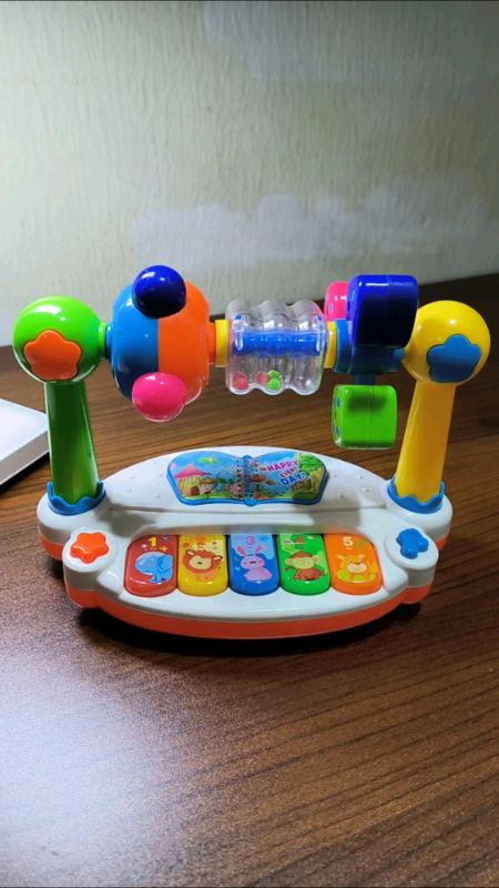 Baby Kids Electric Musical Piano Keyboard Drum Playing Toy Baby Early Montessori Light Sound Sensory Educational Toy Kid
