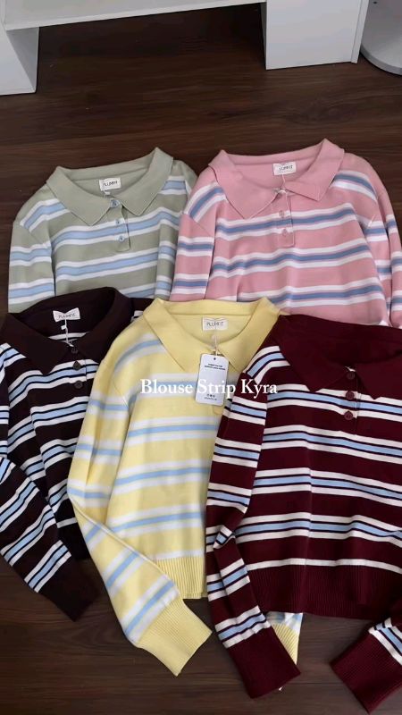 #outfit#outfitinspo#fashion#style#blouse#stripeshirt#knit#viral#fyp#shopeehaul