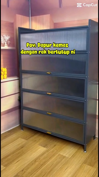 Rak bertutup cantik untuk simpan barang #storage #cabinetstorage
