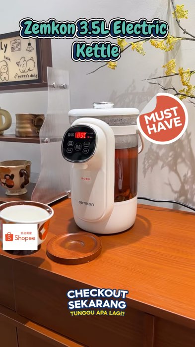 #Zemkon 3.5L #ElectricKettle With Tap Smart #ThermostaticKettle #HealthyPot #shopeeseller #shopee #trending #shopeetrending #fyp #shopeevideo