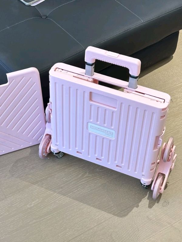 #Trolley #Shopping Cart #Lightweight#EasyToCarry Lockable Direction Changeable Wheels #LargeSpaceTrolley