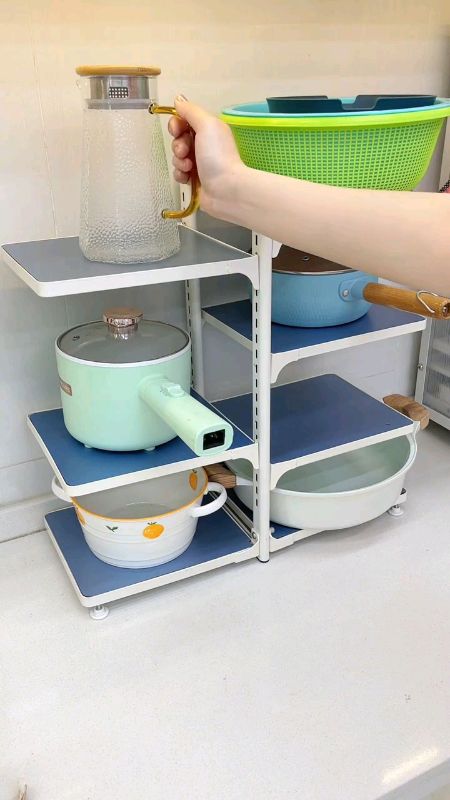 Kemas dan teratur. #kitchenrack #rakdapur #potrack #rak #rack #dapur #kitchen