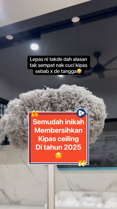 Nanti dekat2 raya ramai la ni cari benda ni😆 #FanCleaner #fanceiling #ceilingfanduster #shopeehaul #racunshopee