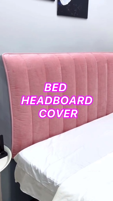 empuknyaa🤩 #bedheadboard #headboardcover #bedroom