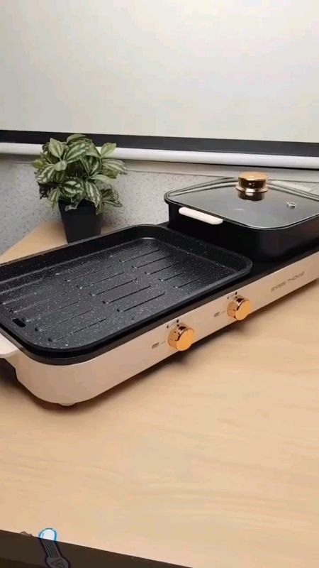 BBQ & Steamboat Electric Grill – 2 Dalam 1! Nak grill ke rebus? Dua-dua boleh sekali jalan! 🍢🔥 #bbqgrill #steamboat #racunshopee #shopeehaul #2in1