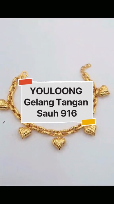 Youloong Gelang Tangan Sauh cutting #emas916 #Sauh #gelang  #bracelet  #916gold #accessories #shopeehaul #fyp #shoppemy #racunshopee