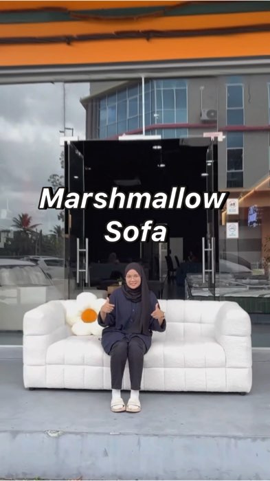Sofa Marshmallow #sklfurnituremall #fyp #sofaruangtamu #sofabed #cloudsofa #marshmallowsofa #whitesofa #sofabedmewah #sofaraya #sofabouclefabric #sofa