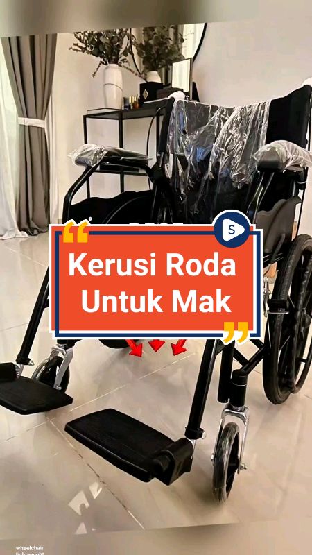 Wheelchair lightweight senang bawa mak jalan² tak sakit kaki lagi #wheelchairlightweight #wheelchair #kerusiroda #kerusirodaringan #ummidaddy