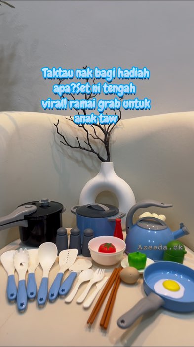 32pcs Pretend Play Kitchenware Big Size