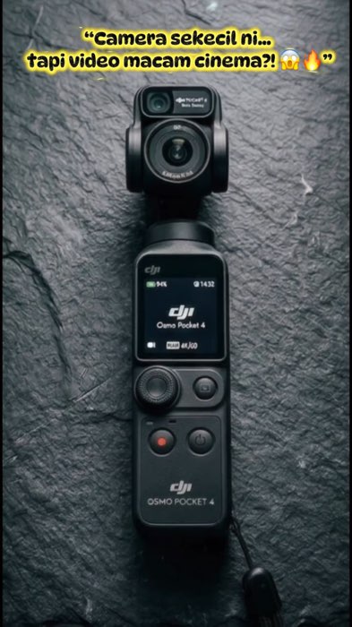 🎥 DJI Osmo Pocket 4 Pocket size tapi power — shoot smooth macam pro 🎬✨ #DJI #OsmoPocket4 #VlogCamera #ShopeeMY #ContentCreatorMY #CinematicShot