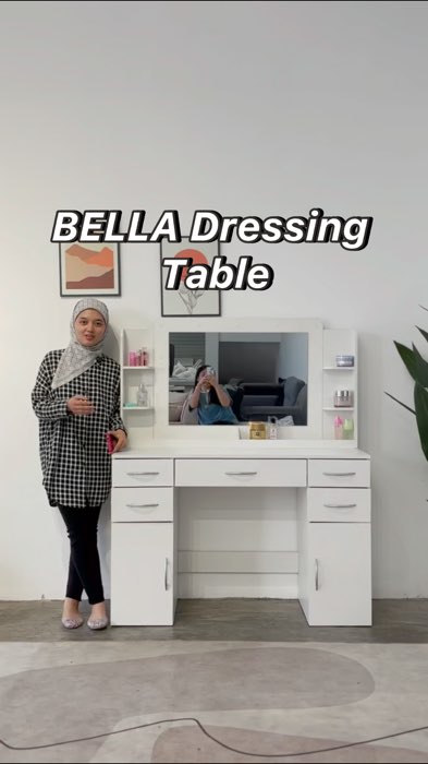 Dressing table #dressingtable #sklfurnituremall #fyp #mejamakeup #makeuptable #mejasolek #mejabiliktidur #decobiliktidur #dressingtablemurah #perabot