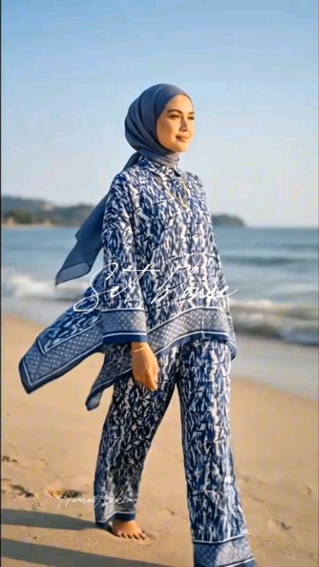 #setblouseseluar #setbajucantik #pantai #ootd #fashion