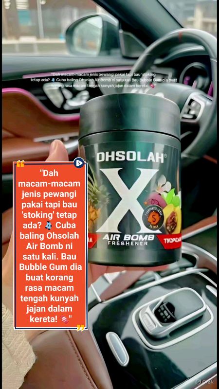 #Ohsolah #AirBomb #PewangiKereta #CarFreshener #caraccessories