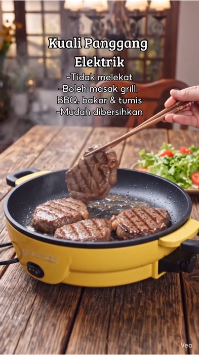 Sesuai untuk pelajar asrama & kaki travel #kuali #kualielektrik #grill #bbq #panggang #electricpan #nonstick #studentlife #Travel #shopeelagimurah