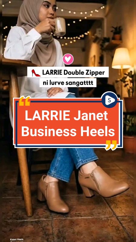 LARRIE Janet Business Comfort Heels #ShopeeHaul #larrie #womenheels #kasutheels #ankleboots #ummidaddy