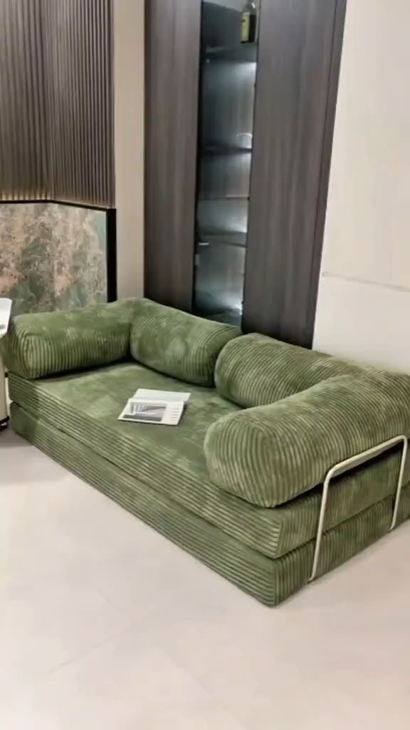 #sofa #lazysofa #sofabed Nordic Minimalist Sofa Bed: Linen Fabric for Modern Living Rooms