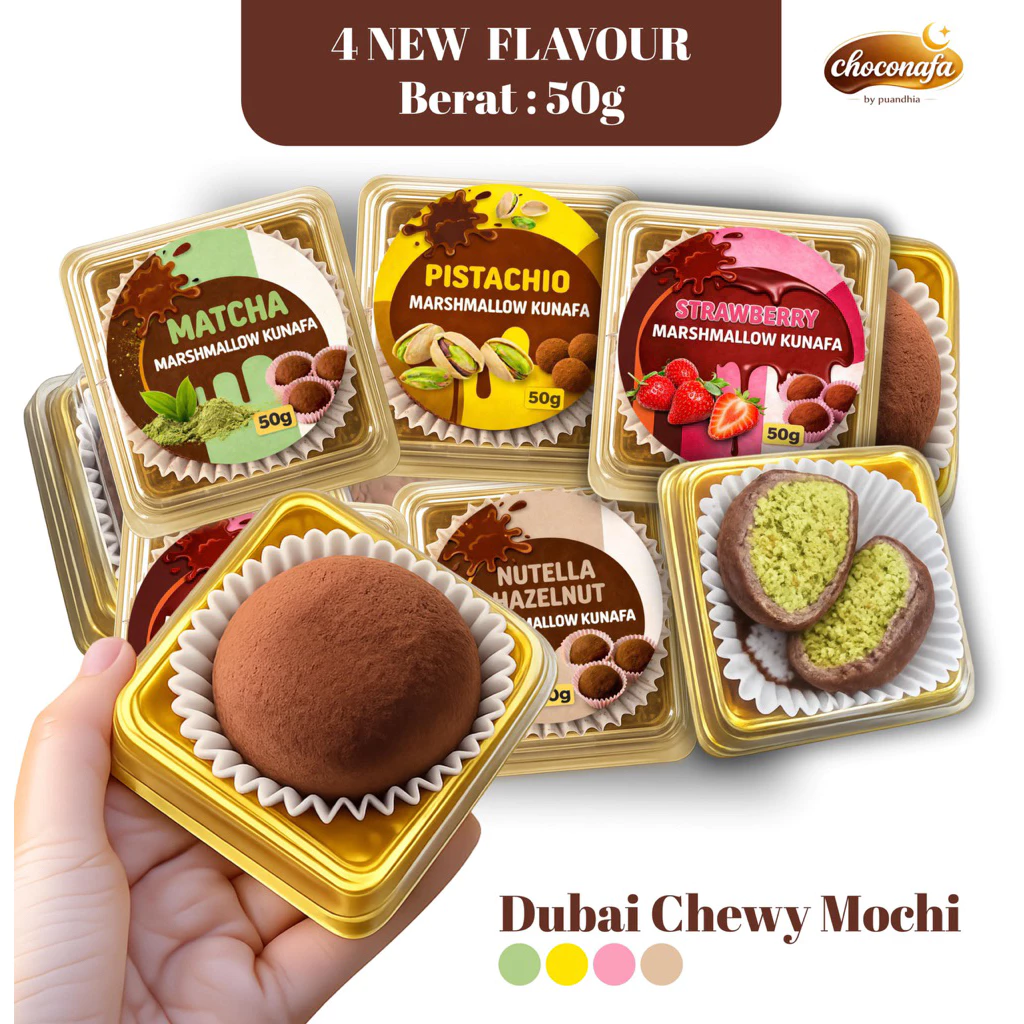 Dubai Chewy Cookie Chewyi Mochi Kunafa
